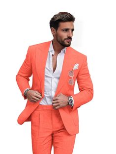 Product details Fabric type 50% Linen, 30% Cotton, 20% Viscose;Linen Suit for Men Package includes:Jacket+Pants, 2-Piece Suit. Care instructions Dry Clean Only Origin Imported SIZE CHART 【How to choose Size】XXS≈US 34,XS≈US 36,S≈38, M≈US 40,L≈US 42,XL≈US 44,XXL≈46,3XL≈US 48,4XL≈US 50,5XL≈US 52,6XL≈US 54. Our items are true to size, please refer to size chart under description. About this item 【Suit Feature】Our linen suits for men is made of superior linen. Skin-friendly, soft, breathable, lightwe Slim Fit Sets With Pockets And Notch Lapel, Summer Suit Collar Sets With Pockets, Semi-formal Summer Sets With Notch Lapel, Business Sets With Pockets For Spring, Spring Business Sets With Pockets, Summer Suit With Suit Collar And Pockets, Summer Single-breasted Sets With Notch Lapel, Summer Business Single-breasted Suit Set, Spring Slim Fit Business Sets