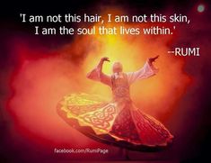 an image of a woman dancing on stage with a quote from rumi above her