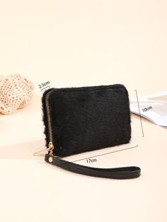 Bag For Love -Minimalist Fluffy Small Wallet - Women Purses Product Description Color Black Pattern Type Plain Style Fashionable Bag Size Small Quantity 1 piece Type Small Wallet Composition 100% Rayon Material Fluff Size Chart INCH CM Size Bag Width Bag Height Bag Length one-size 1 3.9 6.7 Size Bag Width Bag Height Bag Length one-size 2.5 10 17 Similar Products h2 { text-align: center; } .red-box { width: 100%; display: flex; flex-direction: row; flex-wrap: wrap; justify-content: center; } .red Black Handheld Clutch With Zipper Closure, Chic Black Phone Bag As Gift, Chic Black Phone Bag Gift, Chic Black Phone Bag For Gift, Black Handheld Wallets With Zipper Closure, Black Handheld Wallet With Zipper Closure, Black Rectangular Clutch With Zipper Closure, Black Handheld Travel Wallet, Black Pouch With Zipper Closure As Gift