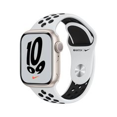 an apple watch with paw prints on the front and side of it's face