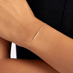 Diamond Bar Bracelet Mini Bar Bracelet in 14k Solid Gold Dainty Diamond Bracelet for Women Diamond Jewelry - Etsy Minimalist 14k Gold Jubilee Name Bracelet, Minimalist Rose Gold Name Bracelet, Minimalist White Gold Name Bracelet For Everyday, Minimalist 14k Gold Diamond Jubilee Bracelet, Minimalist Gold Bracelet For Anniversary, Minimalist 14k Gold Diamond Bracelet, Minimalist Rose Gold Diamond Bracelet, Minimalist White Gold Bracelet For Everyday, Minimalist White Gold Everyday Bracelet