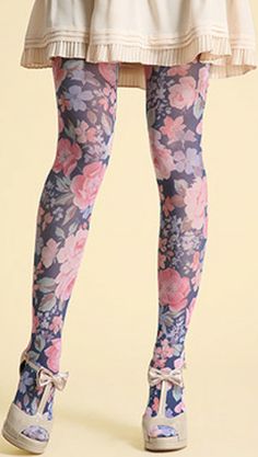 Topshop Floral Pattern Tights Colourful Tights, Colorful Tights, Funky Tights, Pattern Tights, Winter Pattern, Leggings And Socks, Black Dress With Sleeves, Dress Winter