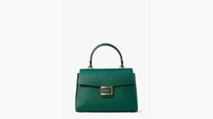 Our Katy bag gets a new look with a polished top-handle design. Done in textured leather it's the go-to bag for days when you want to feel perfectly put together. | Kate Spade Katy Medium Top-Handle Bag, Arugula Luxury Medium Shoulder Bag With Detachable Handle, Luxury Medium Evening Bag, Classic Green Bag With Detachable Handle, Formal Satchel With Magnetic Closure And Double Handle, Luxury Medium Satchel With Detachable Handle, Classic Green Shoulder Bag With Magnetic Closure, Top Handle Satchel With Magnetic Closure, Elegant Satchel With Handle Drop And Flap, Classic Crossbody Flap Bag With Handle Drop