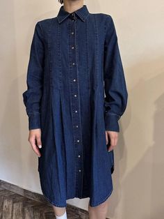 See by Chloe Dresses Condition: Excellent used condition Size: 38 adults Actual measurements: Length (back length): 98 (cm) / 38,5 in Pit to pit: 49 cm/ 19,2 in Sleeve : 72 (cm) / 28,3 in Indigo Long Sleeve Denim Dress With Pockets, Long-sleeved Denim Dress With Buttons, Long Sleeve Denim Dress For Work, Long Sleeve Medium Wash Denim Dress With Pockets, Dark Wash Long Sleeve Dress With Buttons, Long Sleeve Medium Wash Denim Dress For Work, Long Sleeve Cotton Denim Dress, Long Sleeve Denim Dress With Buttons, Indigo Long Sleeve Dress With Pockets