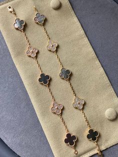 5 motifs 15mm cz clover grey mother of pearl clover bracelet 925 silver with 18k gold plated 7.5 inches - ParadiseKissCo Clover Jewelry, Clover Bracelet, Bangle Ring, Uptown Girl, Elegant Bracelet, Four Leaf, Leaf Clover, Four Leaf Clover, Mother Of Pearl