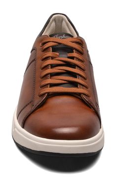 This lace-up style merges the comfort of a sneaker with boardroom-ready polish for a footwear option that takes you from 9 to 5 and beyond. Removable OrthoLite® insole Leather upper/textile lining/rubber sole Imported 9 To 5, Sneaker Men, Danner Mountain Light Boot, Up Styles, Fashion Advice, Cognac, Hiking Boots, Rubber Sole, Leather Upper