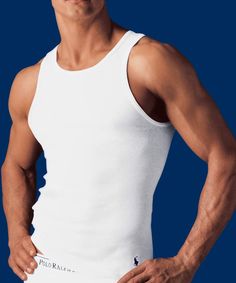 Made from soft, ring-spun cotton in a 2x1 rib-knit, these big and tall sleeveless tank tees, or "A-shirts," from Polo Ralph Lauren are lightweight and breathable, making them perfect as undershirts or loungewear. A comfortable, tag-free design minimizes irritation. 2x1 rib-knit fabric made from ring-spun cotton Tag-free design to minimize irritation Signature Polo Pony embroidery at left hem 3 shirts per pack 100% cotton Machine wash Imported Pony Embroidery, Polo Pony, Body Inspiration, Big And Tall, Sleeveless Tank, Polo Ralph, Rib Knit, Spun Cotton, Polo Ralph Lauren