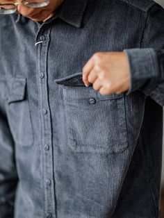 This timeless button down is crafted from 6 wale corduroy with delicate ridges and has been garment washed for an enhanced soft feel. Winter Corduroy Shirt With Pockets, Winter Corduroy Shirt With Button Closure, Classic Corduroy Shirt With Pockets, Corduroy Button Closure Shirt For Work, Relaxed Fit Corduroy Shirt With Pockets, Corduroy Button-up Shirt With Pockets, Cotton Coat, Hem Style, Work Shirts