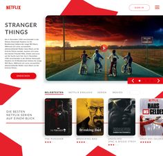 a screen shot of the netflix homepage with an image of three people riding bikes