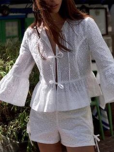 White Bow Lace-Up Flare Sleeve SuitMeasurement In CMsizeXSSMLXLshirt bust[cm]9498103106 shoulder[cm]36373839 sleeve length[cm]45464748 length[cm]51525354 shorts waist[cm]64687276 length[cm]34353637 hip[cm]98102106110 Note: 1 inch=2.54 cm Size mearsured by ourselves ,so sometimes it has 1-3cm mistakes. Please check the size carefully before you buy ;if you are not sure about size,please contact us first .Thanks! Ingenue Essence, Suit Measurements, Sequin Bodysuit, Bodysuit Jumpsuit, Sequin Maxi Dress, Sequin Maxi, Long Sleeve Sequin, Short Waist, White Bow