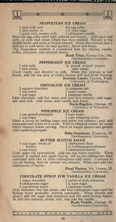 an old recipe for chocolate ice cream