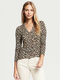 Leopard Bella Dream Tee bananarepublic.com White V-neck Long Sleeve Top For Fall, Casual Long Sleeve Fitted Sweater, Casual Fitted Long Sleeve Sweater, Trendy Fall Tops For Workwear, Casual Fitted Top For Fall, Fitted Cotton V-neck Long Sleeve Top, Fitted Top For Workwear In Fall, White V-neck Long Sleeve Top, Fitted Top For Fall Workwear