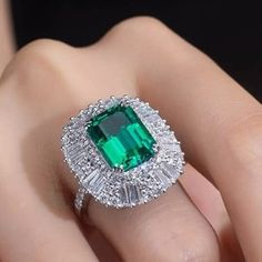 Lab grown emerald Ring, 925 Sterling Silver  Gemstone Ring, octagon shape gemstone Smaragd Ring, Mens Silver Jewelry, Octagon Shape, Emerald Color, Gift Ring, Color Ring, Emerald Ring, Gemstone Ring, Rings Statement