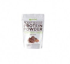 plant - based protein powder is shown on a white background