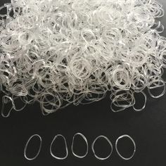 Clear Elastic Hair Rubber Bands Transparent Mini Hair Ties - Temu Canada Hair Rubber Bands, Neck Massage, Headband Styles, Elastic Hair Bands, Hair Elastics, Ponytail Holders, Rubber Bands, Hair Band, Hair Ties