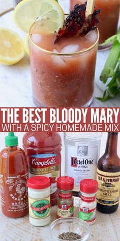 Bloodymary Cocktail Recipe, Mary Makes It Easy Recipes, Vegetable Juice Recipes, Spicy Drinks, Cocktail Recipes Easy