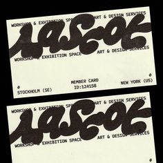 two black and white business cards with the words masoo above them in cursive writing