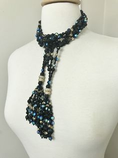 "Vintage Crystal Black Faceted Beads & Rhinestone Lariat Necklace That Can Be Worn In Many Different Way, In very good condition, Just stunning! It measure 48\" long, The pictures are part of the description so please look at all the pictures and if you have any question please feel to ask before bidding! Make sure you check out my other vintage items!" Cool Necklaces, Vintage Crystal, Lariat Necklace, Multi Strand Necklace, Strand Necklace, Multi Strand, Faceted Bead, Crochet Necklace, Necklace Etsy