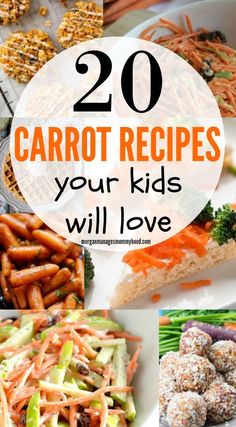 20 carrot recipes for kids to make with their own hands and feet, all in the same