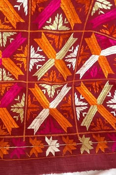 Vintage Phulkari Original Hand work Bagh sourced From Villages of Punjab India that was used for gifting in marriage purposes and decorative purpose. Antique/vintage phulkari hand embroidered cotton fabric/dupatta/shawl. Punjab is known for its Phulkari. The embroidery is done with floss silk thread on coarse hand woven cotton fabric (khaddar). Phulkari and Baghs were worn by women all over Punjab during marriage festivals and other joyous occasions. These were embroidered by the women for their Phulkari Pants, Bridal Dupatta, Embroidered Leather, Indian Clothing, Maroon Color, Silk Thread, Hand Work, Woven Cotton, Hd Images