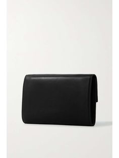 THE ROW Envelope leather shoulder bag | NET-A-PORTER Sleek Leather Clutch For Formal Occasions, Smooth Grain Leather Clutch For Evening, Leather Clutch With Smooth Grain For Evening, Evening Leather Clutch With Smooth Grain, Rectangular Smooth Grain Clutch For Evening, Rectangular Clutch With Smooth Grain For Evening, Rectangular Evening Clutch With Smooth Grain, Modern Black Clutch For Workwear, Smooth Grain Rectangular Evening Clutch