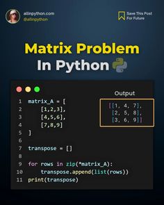 an image of a computer screen with the text'mattrix problem in python '