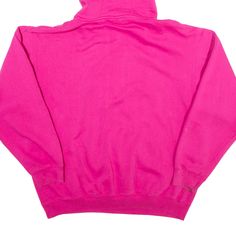 Item is in used condition. Small marks to sleeves. >Size: M >Armpit To Armpit: 25" >Armpit To Cuff: 19" >Collar To Hem: 27" Pink Hoodie With Pockets, Pink Sporty Crew Neck Hoodie, Playful Long Sleeve Pink Hoodie, Hot Pink Zip Up Hoodie, Vintage Pink Relaxed Fit Sweatshirt, Pink Hoodie, Cuff, Collar, Pink