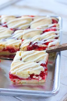 cherry pie bars with step by step instructions