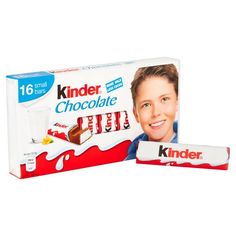 kinder chocolate bars are in a box