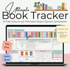 the ultimate book trackerr is displayed on a laptop