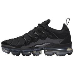 Snag this shoe for some a premium Nike look. Featuring an upper inspired by Air Max Plus, and a VaporMax Air Unit in the outsole, this shoe gives you maximum comfort and unbeatable style. Rubber pods keep you comfortable. Suede, leather, or textile upper. Nike logo on the side gives you additional style. Nike Custom Sneakers With Translucent Outsole, Modern Custom Lace-up Sneakers With Air Max Cushioning, Nike Running Shoes With Translucent Outsole For Outdoor, Custom Sneakers With Air Cushioning For Streetwear, Custom Streetwear Sneakers With Air Cushioning, Modern Sneakers With Air Cushioning And Round Toe, Leather Running Shoes With Air Max Cushioning, Modern Nike Custom Sneakers With Air Cushioning, Modern Running Shoes With Air Max Cushioning