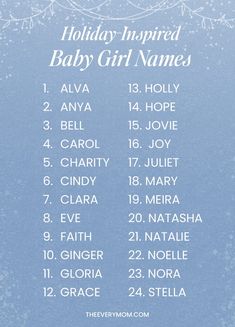 Having a baby girl this winter? These magical baby name ideas borrow from pop culture, traditions, religious stories, and the joys of the winter season. Winter Name Ideas, Winter Baby Names, Hebrew Holidays, Baby Name Ideas, British Holidays, Characters Inspiration, Baby Name List, Expecting A Baby, Name Inspiration