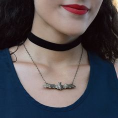 Bat Necklace Bat Jewelry Bat Pendant Halloween Jewelry Necklace Vampire, Vampire Necklace, Bat Pendant, Bat Jewelry, Bat Necklace, Goth Choker, Simple Choker, Goth Necklace, Bat Halloween