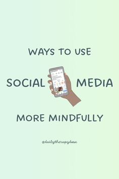 Have you ever paused to ask yourself how your social media usage is making you feel? Behave? Think? 

Studies have found that social media usage directly impacts our mental health and well being. Limiting our usage may not always seem doable, so here are some ways to help you be more mindful of your consumption! 

Save this post for the times social media becomes a bit overwhelming. New Beggining, Brand Content Ideas, Research Portfolio, Safer Internet Day, Mental Tips, Internet Day, Becoming My Best Self, Life Reset, Be More Mindful