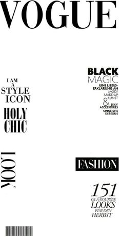 an advertisement for the fashion house's new clothing line, featuring black and white logos