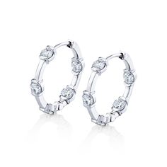 Upgrade your jewelry collection with our exquisite Station Diamond Hoop Earrings, featuring stunning round cut diamonds. These earrings are perfect for any occasion, adding a touch of sophistication and elegance to any outfit. Morning Flowers, Diamond Hoop Earrings, Classic Jewelry, Good Morning Flowers, Creative Arts, Round Cut Diamond, Cute Earrings, Diamond Rings, Round Cut