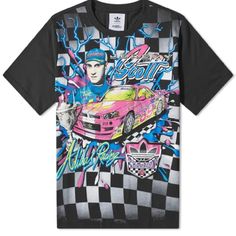 Jeremy Scott X Adidas Racing Tee Nwt Brand New Never Used W Tags Open To Reason Offers And Bundles Pant And Hoody Available In Profile Adidas Originals Logo, Rally Racing, Retro Streetwear, Embroidered Tee, Jeremy Scott, Black Xs, Grey Adidas, Embroidered Tshirt, Blue Adidas