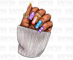 Black Woman Nails, Hand Png, Woman Hand, Nail Logo, Png Sublimation Designs, Easter Nails, Afro Women, Holographic Nails, Summer Black