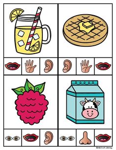 a printable worksheet with pictures of food and drinks