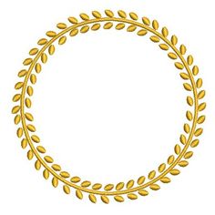 a gold laurel wreath with leaves