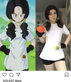 Pinterest @spiciwasabi 🦋🦋🦋 Video from Dragon Ball Costume Dragon Ball Halloween Costume, Dragon Ball Z Costume, Ball Costume, Cosplay Ideas Women, Easy Cosplay, Female Cartoon Characters