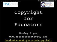 a black and white photo with the words copyright for educators