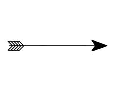 an arrow pointing to the right with two arrows on each side, in black and white