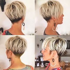 Blonde Haircuts, Short Layered Haircuts, Short Blonde, Short Hair Haircuts, Short Hair With Layers, Short Hair Styles Pixie