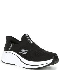 From Skechers&#x2C; the Slip-Ins Max Cushioning Elite 2.0 Eternal Slip On Sneakers feature:Stretch Fit® engineered knit upperHands-free Skechers Slip-ins® molded heel panelSkechers® logo detailHeel Pillow™ holds your foot securely in placeCopper-infused Air-Cooled Memory Foam® insole provides instant comfort and breathabilityUltra Go® technology for a lightweight&#x2C; responsive cushioning platformNRT - Natural Rocker T Sketchers Shoes, Clothing Store Design, Comfortable Sneakers, On Sneakers, Slip On Sneakers, Store Design, Hands Free, Womens Shoes Sneakers, Rocker