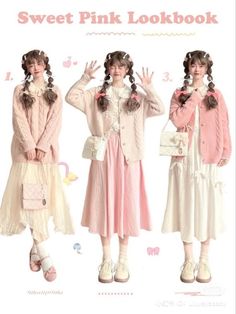 Sweet Pink Outfit, How Pinterest Sees Me Fashion, Sweet Style Outfits Girly, Mix And Match Patterns Outfits, Pink And Blue Fashion, Cute Asian Clothes, You And Me And Her, J Fashion Outfits, Cute Japanese Clothes