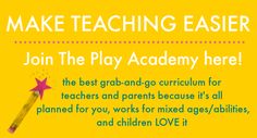 an advertisement for the school's children's play academy, which has been designed to