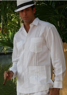 Guayabera Outfit, Cuban Men, Father Of The Bride Outfit, Cuba Fashion, Party Outfit College, Cuban Culture