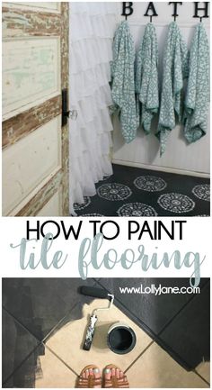 how to paint tile floors in the bathroom