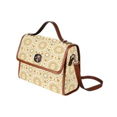 "Waterproof Canvas Bag with Brown Strap Type: Waterproof Canvas, 10.63\"(L) x 4.13\"(W) x 7.87\"(H), Brown PU Strap - 18.94 Oz. Made from high-grade waterproof canvas, durable, water-resistant. - Can be used as a nice laptop iPad storage bag, business briefcase, college school bag, leisure travel tote bag, crossbody messenger bag, card wallet case, etc. - Two interior pockets for small items one zipper pocket. - Removable and adjustable shoulder strap. - The shoulder strap of the bag are brown. Beige Rectangular Shoulder Bag For Outdoor, Outdoor Rectangular Shoulder Bag, College School Bag, Ipad Storage, School Bag College, Canvas Satchel, Business Briefcase, Boho Sun, Bag Business